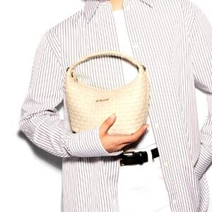 MZ Wallace Buff Woven Mini Hobo Handbag